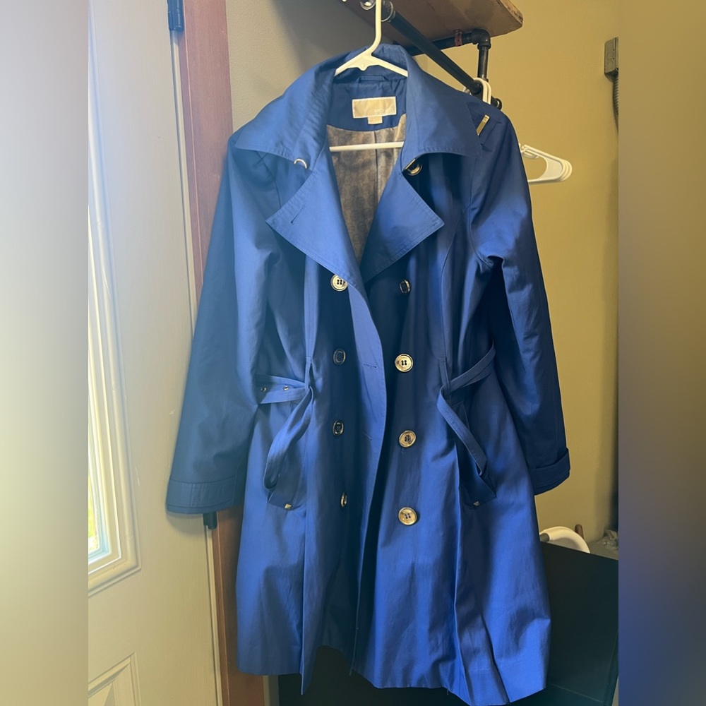 Michael Kors Jacket. Blue with gold snaps and a size Large.